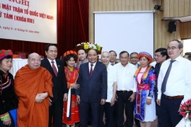 Thủ tướng Nguyễn Xuân Phúc và các đại biểu tham dự hội nghị. (Ảnh: Thống Nhất/TTXVN)