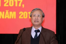 Chủ nhiệm Ủy ban Kiểm tra Trung ương Trần Quốc Vượng phát biểu chỉ đạo hội nghị. (Ảnh: Phương Hoa/TTXVN)