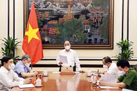 Chủ tịch nước Nguyễn Xuân Phúc phát biểu. (Ảnh: Thống Nhất/TTXVN)