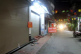 Khu vực nhà của ca bệnh COVID-19 tại Hải Phòng được cách ly nghiêm ngặt. (Ảnh: An Đăng/TTXVN)