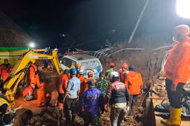 Hiện trường một vụ sạt lở đất tại Indonesia. (Nguồn: see.news)