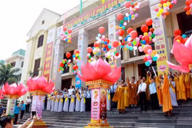 Đại lễ phật đản Vesak Liên hợp quốc tổ chức tại Thái Bình năm 2019. (Ảnh: Thế Duyệt/TTXVN)