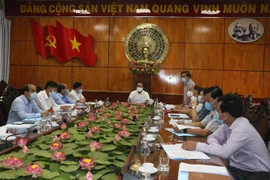 Ông Nguyễn Văn Út, Chủ tịch UBND tỉnh Long An, phát biểu tại cuộc họp Ủy ban bầu cử tỉnh, lần 7. (Ảnh: Thanh Bình/TTXVN)