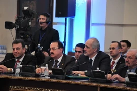 Phái đoàn chính phủ Syria tại buổi hòa đàm ở Astana ngày 23/1. (Nguồn: THX/TTXVN)