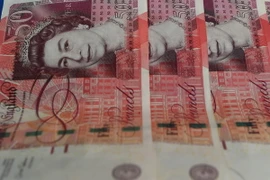 Đồng bảng Anh tại một điểm đổi tiền ở Kuala Lumpur, Malaysia ngày 16/1. (Nguồn: AFP/TTXVN)