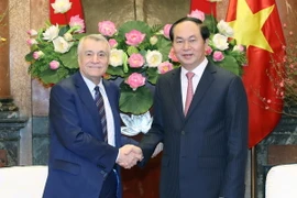 Chủ tịch nước Trần Đại Quang tiếp Ngài Aga Emi Olgu Aliyev, Bộ trưởng Năng lượng Cộng hoà Azerbaijan. (Ảnh: Nhan Sáng/TTXVN)