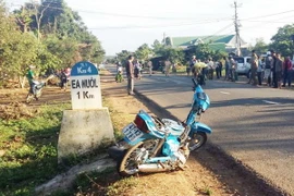 Hiện trường vụ tai nạn. (Ảnh Tuấn Anh/TTXVN