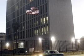 Đại sứ quán Mỹ tại thủ đô La Habana, Cuba, ngày 12/1. (Nguồn: EPA/TTXVN)