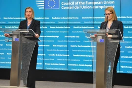 Quang cảnh cuộc họp báo sau khi kết thúc hội nghị. (Ảnh: Kim Chung/TTXVN)