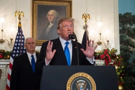 Tổng thống Mỹ Donald Trump phát biểu tại Nhà Trắng ngày 6/12. (Nguồn: AFP/TTXVN)