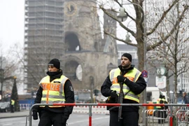 Cảnh sát Đức tuần tra tại Berlin ngày 19/12. (Nguồn: AFP/TTXVN)