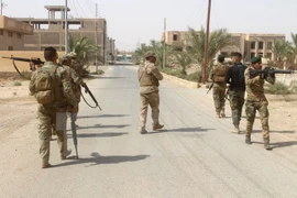 Các lực lượng Iraq trong chiến dịch truy quét IS tại làng Anna, tỉnh Anbar, Tây Bắc Iraq. (Nguồn: AFP/TTXVN)