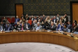 Các thành viên Hội đồng Bảo an Liên hợp quốc bỏ phiếu thông qua nghị quyết trừng phạt mới đối với Triều Tiên tại cuộc họp ở New York, Mỹ ngày 22/12. ((Nguồn: AFP/TTXVN)