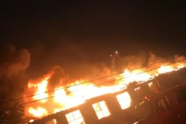 Hiện trường vụ hỏa hoạn. (Nguồn: Twitter)