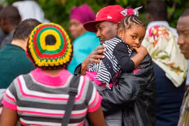 Những người xin tị nạn ở biên giới Mỹ-Canada. (Nguồn: Getty)