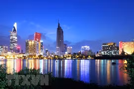 Một góc trung tâm Thành phố Hồ Chí Minh. (Ảnh: Ngọc Hà/TTXVN)