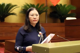 Chủ nhiệm Ủy ban Tư pháp của Quốc hội Lê Thị Nga. (Ảnh: An Đăng/TTXVN)