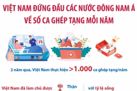 Việt Nam đứng đầu các nước Đông Nam Á về số ca ghép tạng mỗi năm