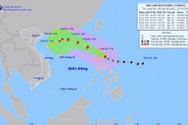 Đường đi của bão TORAJI, lúc 7giờ ngày 11/11/2024. (Ảnh: TTXVN phát)