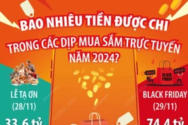 Bao nhiêu tiền được chi trong các dịp mua sắm trực tuyến năm 2024?