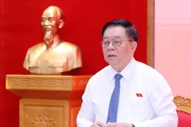 Trưởng Ban Tuyên giáo Trung ương Nguyễn Trọng Nghĩa phát biểu chỉ đạo buổi làm việc. (Ảnh: Phương Hoa/TTXVN)