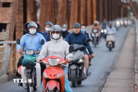 Không khí Hà Nội ở mức trung bình. (Nguồn: TTXVN)