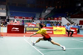 Vận động viên Việt Nam thi đấu tại giải cầu lông quốc tế 2024. (Ảnh: Đồng Thúy/TTXVN)