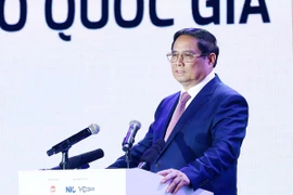 Thủ tướng Phạm Minh Chính phát biểu tại Ngày hội đổi mới sáng tạo Việt Nam năm 2024. (Ảnh: Dương Giang/TTXVN)