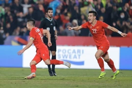 Tuyển Việt Nam đứng trước cơ hội sớm vào bán kết AFF Cup 2024. (Ảnh: Minh Quyết/TTXVN)