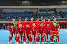Tuyển Futsal nữ Việt Nam thắng đậm ngày ra quân Futsal châu Á 2024. (Nguồn: VFF)