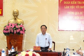 Ông Trịnh Văn Quyết phát biểu tại buổi làm việc. (Ảnh: Hồng Hiếu/TTXVN)