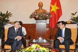 Phó Thủ tướng, Bộ trưởng Ngoại giao Phạm Bình Minh tiếp Thứ trưởng Ngoại giao Chile Edgardo Riveros Marin, đang trong chuyến thăm và làm việc tại Việt Nam. (Ảnh: Nguyễn Khang/TTXVN)