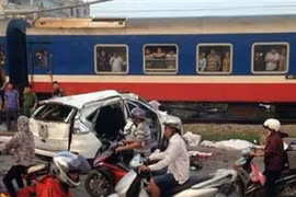 Hiện trường vụ tai nạn. (Ảnh: TTXVN phát)