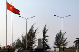 Cột mốc số 314. (Ảnh: Lê Huy Hải/TTXVN)