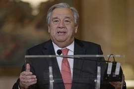 Ông Antonio Guterres trong cuộc họp báo ở Lisbon, Bồ Đào Nha ngày 6/10/2016. (Nguồn: AFP/TTXVN)