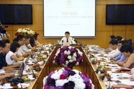 Quang cảnh họp báo. (Ảnh: Doãn Tấn/TTXVN)