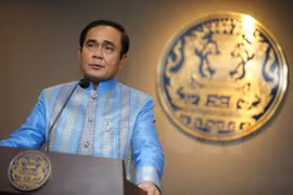 Thủ tướng Thái Lan Prayut Chan-o-cha trong một cuộc họp báo tại Bangkok. (Nguồn: EPA/TTXVN)
