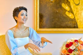 Cô gái Ê Đê đăng quang Hoa hậu Hòa vũ Việt Nam đầy bất ngờ. (Ảnh: Phương Việt/Vietnam+)