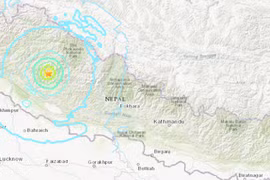 Vị trí chấn tiêu của trận động đất. (Nguồn: USGS)