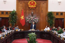 Thủ tướng Nguyễn Xuân Phúc phát biểu tại buổi làm việc. (Ảnh: Thống Nhất/TTXVN)