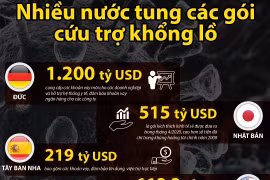 Nhiều nước tung các gói cứu trợ khổng lồ phòng chống dịch COVID-19