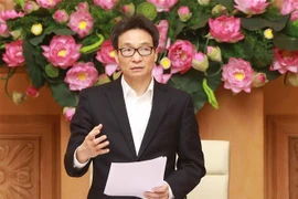 Phó Thủ tướng Vũ Đức Đam, Trưởng Ban Chỉ đạo Quốc gia phòng, chống dịch COVID-19, phát biểu chỉ đạo cuộc họp. (Ảnh: Doãn Tấn/TTXVN)