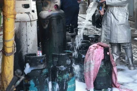 Hiện trường một vụ nổ bình ga. Ảnh minh họa. (Ảnh: Doãn Tấn/TTXVN)