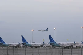 Máy bay đỗ tại sân bay quốc tế Soekarno-Hatta. (Nguồn: Antara)