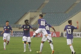 Hà Nội FC có thắng lợi đầu tiên sau chuỗi sáu trận hòa liên tiếp. (Ảnh: Tá Hiển/Vietnam+)