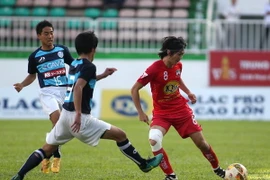 Tuấn Anh có trận ra sân đầu tiên sau sáu tháng chấn thương. (Ảnh: Thanh niên)