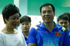 Hoàng Xuân Vinh và các vận động viên sẽ nhận 10 triệu đồng/huy chương vàng. (Ảnh: Minh Chiến/Vietnam+)