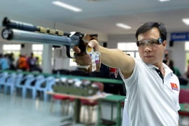 Kỷ lục của Hoàng Xuân Vinh lập ra khi chung kết 10 m súng ngắn hơi nam chỉ có 20 lượt bắn. (Ảnh: ​TTXVN)