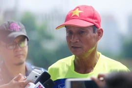 Ông Chung khẳng định tuyển Việt Nam tự tin giành trọn 3 điểm trước Campuchia. (Ảnh: Minh Chiến/Vietnam+)