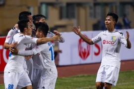 Hà Nội thắng lớn và thành công nhờ sự kết hợp già trẻ hợp lý. (Ảnh: Minh Chiến/Vietnam+)